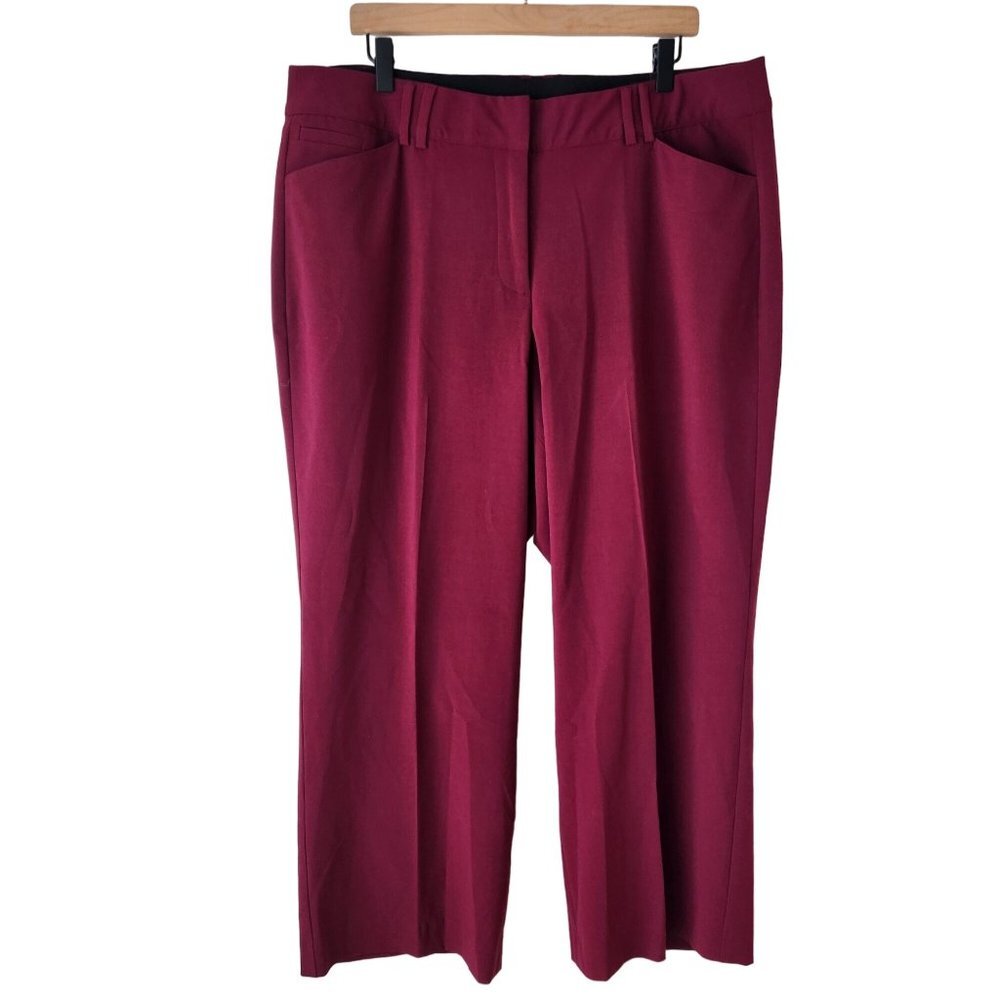 NWT Lane Bryant The Lena Moderately Curvy Fit Classic Trouser Pants Maroon 20R